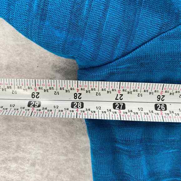 Catherines Cardigan Sweater Womens 3X‎ Blue 3/4 Sleeve Lightweight Open Cover Up - Picture 10 of 11